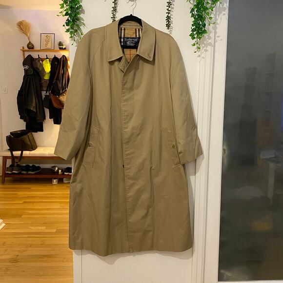 Burberry Beige Classic Trench Coat Vintage Jacket Full Novacheck Lining Cotton - Picture 2 of 12